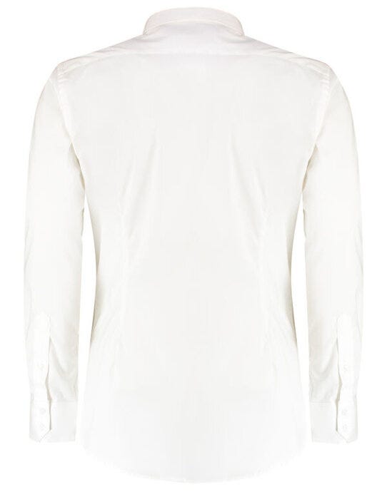 Kustom Kit KK182 Mens LS Stretch Oxford Shirt - White