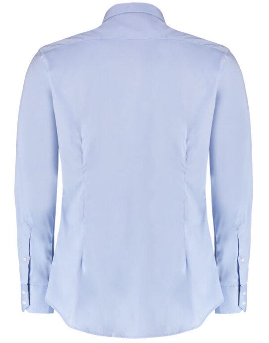 Kustom Kit KK182 Mens LS Stretch Oxford Shirt - Light Blue