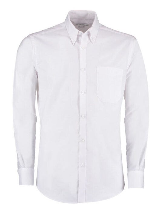 Kustom Kit KK184 Mens LS Slim Workwear Shirt - White