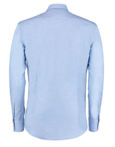 Kustom Kit KK184 Mens LS Slim Workwear Shirt - Light Blue