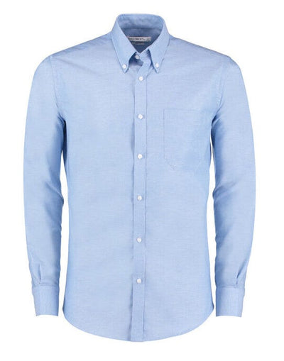 Kustom Kit KK184 Mens LS Slim Workwear Shirt - Light Blue
