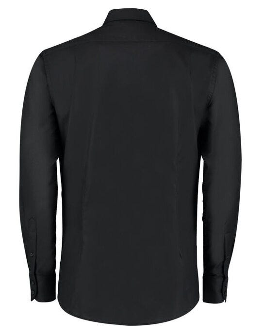 Kustom Kit KK184 Mens LS Slim Workwear Shirt - Black