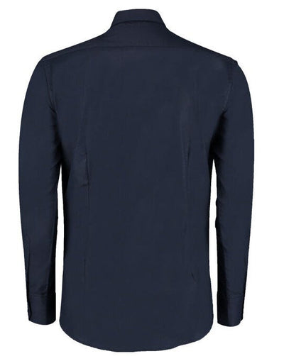 Kustom Kit KK184 Mens LS Slim Workwear Shirt - Navy