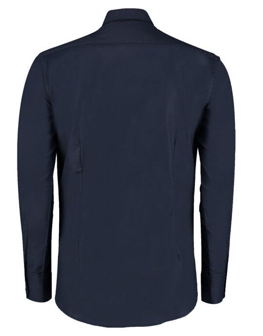 Kustom Kit KK184 Mens LS Slim Workwear Shirt - Navy