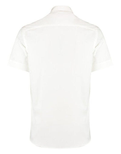 Kustom Kit KK187 Mens SS Tailored Oxford Shirt - White