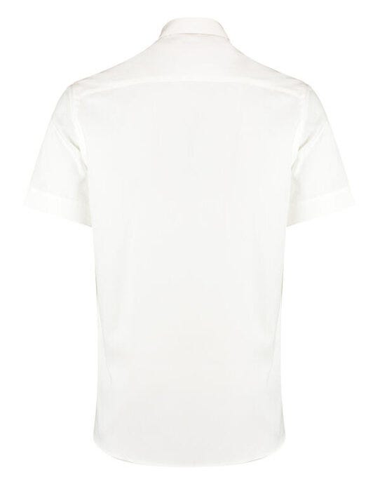 Kustom Kit KK187 Mens SS Tailored Oxford Shirt - White
