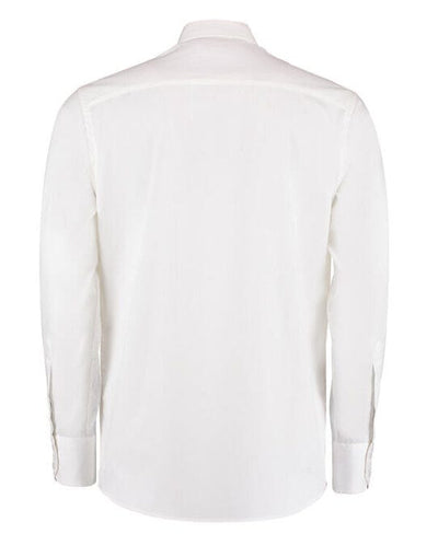 Kustom Kit KK188 Mens LS Tailored Oxford Shirt - White