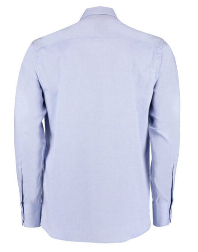 Kustom Kit KK188 Mens LS Tailored Oxford Shirt - Light Blue