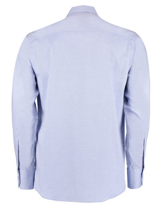 Kustom Kit KK188 Mens LS Tailored Oxford Shirt - Light Blue