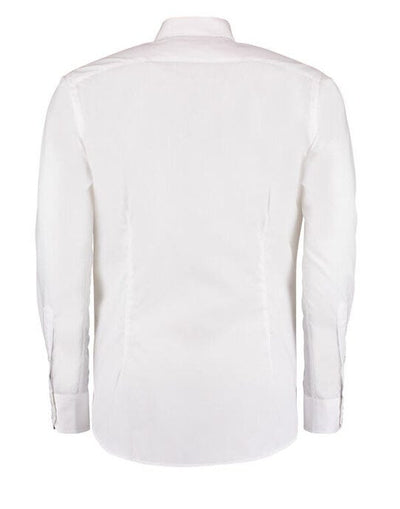 Kustom Kit KK192 Mens LS Slim Business Shirt - White