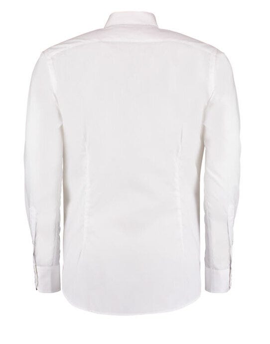 Kustom Kit KK192 Mens LS Slim Business Shirt - White