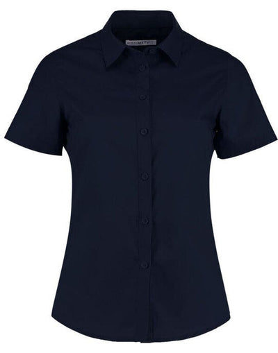 Kustom Kit KK241 Lady SS Tailored Poplin Shirt - Dark Navy
