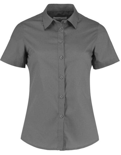 Kustom Kit KK241 Lady SS Tailored Poplin Shirt - Graphite
