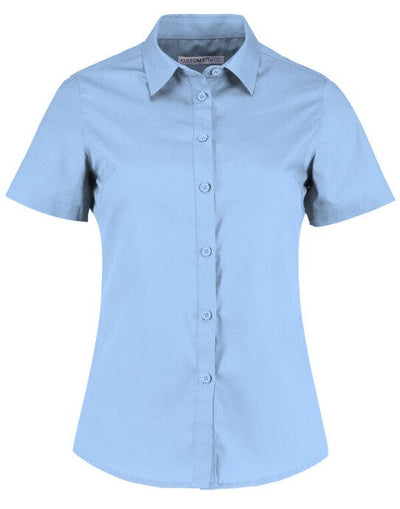 Kustom Kit KK241 Lady SS Tailored Poplin Shirt - Light Blue