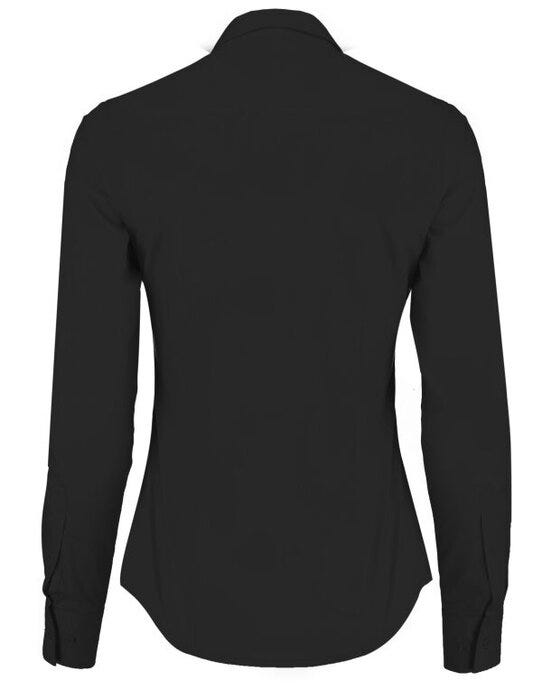Kustom Kit KK242 Lady LS Tailored Poplin Shirt - Black
