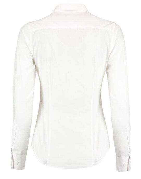 Kustom Kit KK242 Lady LS Tailored Poplin Shirt - White