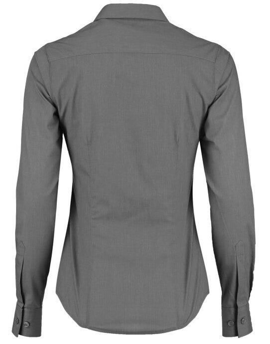 Kustom Kit KK242 Lady LS Tailored Poplin Shirt - Graphite