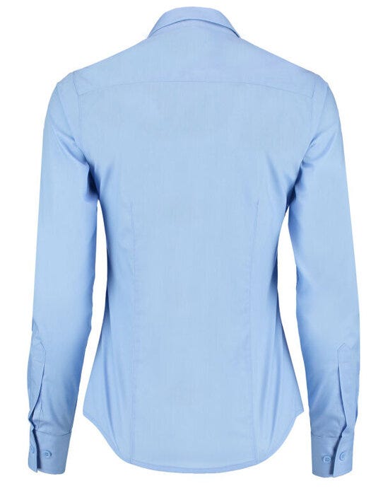 Kustom Kit KK242 Lady LS Tailored Poplin Shirt - Light Blue