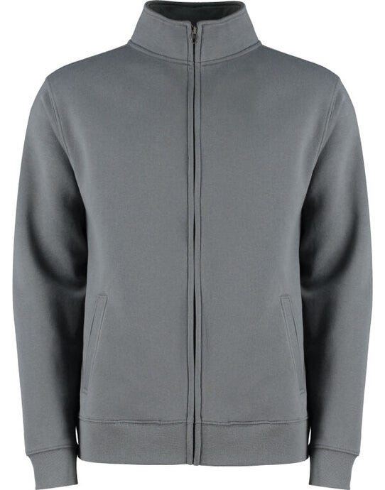 Kustom Kit KK334 Mens Regular Fit Zipped Sweat - Dark Grey