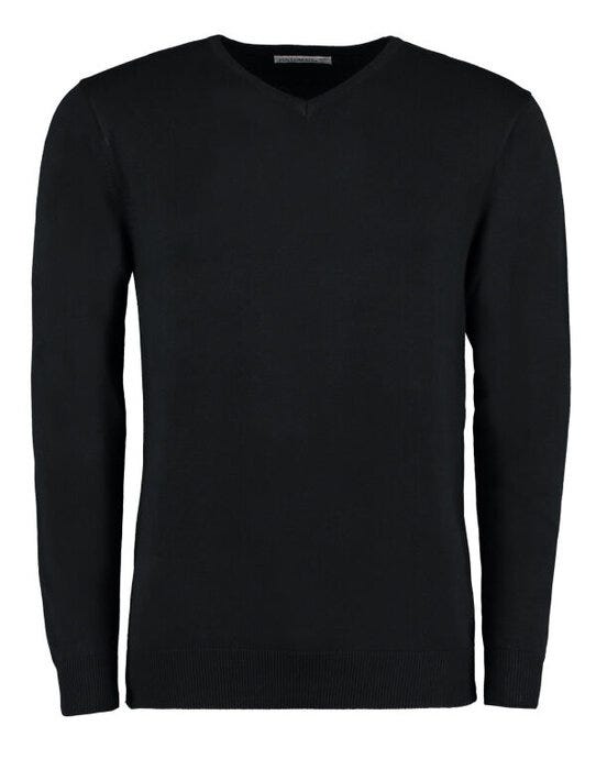 Kustom Kit KK352 Mens Arundel V Neck Sweater - Black