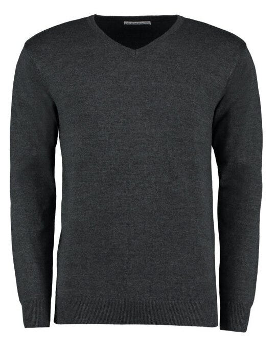 Kustom Kit KK352 Mens Arundel V Neck Sweater - Graphite