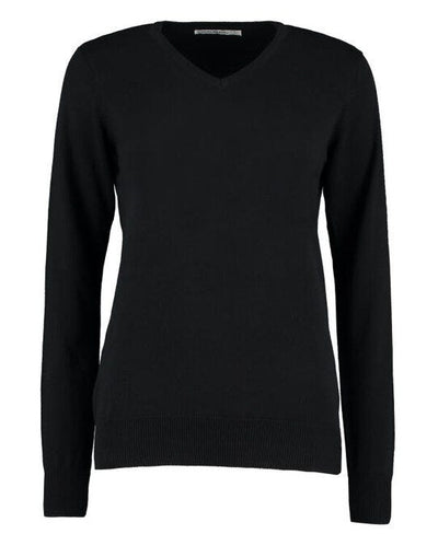 Kustom Kit KK353 Ladies Arundel V Neck Sweater - Black