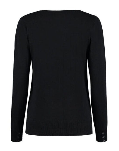 Kustom Kit KK354 Ladies V-Neck Cardigan - Black