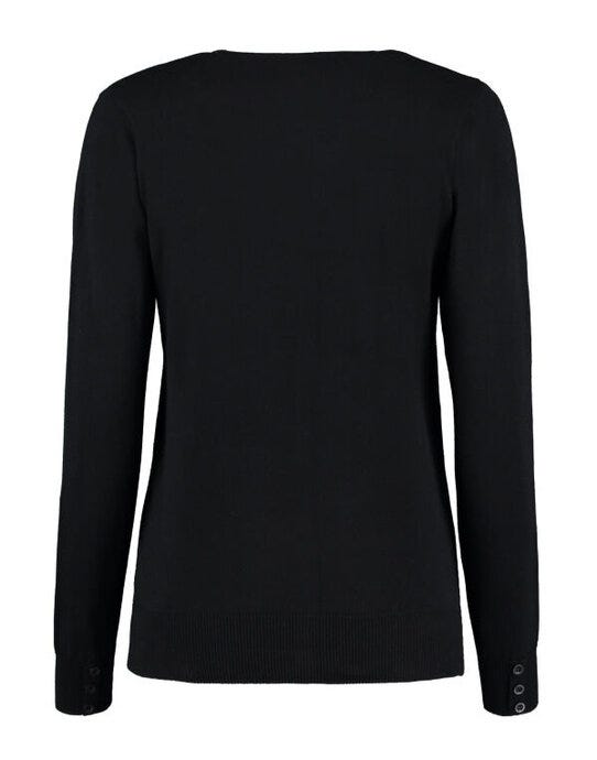 Kustom Kit KK354 Ladies V-Neck Cardigan - Black