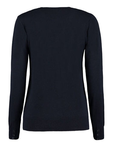 Kustom Kit KK354 Ladies V-Neck Cardigan - Navy