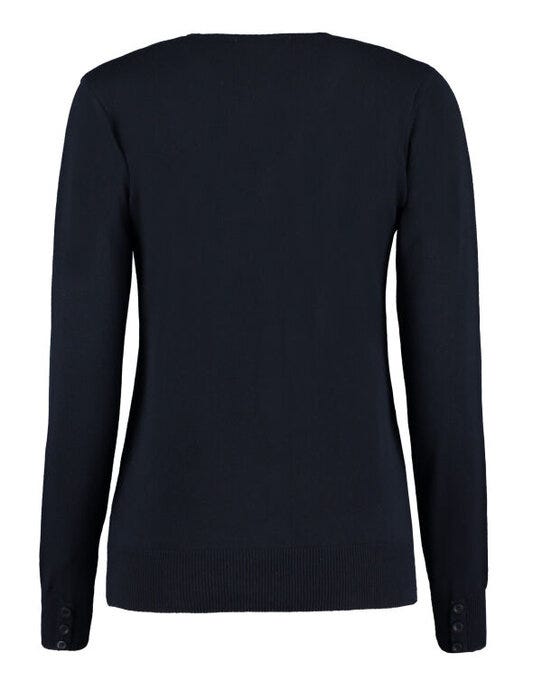 Kustom Kit KK354 Ladies V-Neck Cardigan - Navy