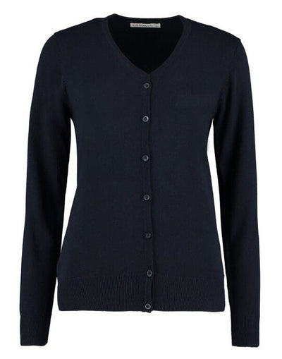 Kustom Kit KK354 Ladies V-Neck Cardigan - Navy