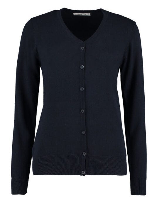 Kustom Kit KK354 Ladies V-Neck Cardigan - Navy