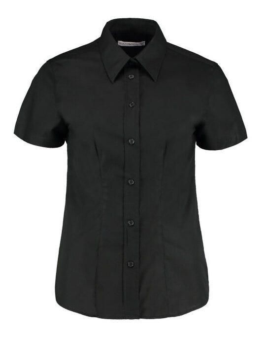 Kustom Kit KK360 Ladies SS Workwear Shirt - Black