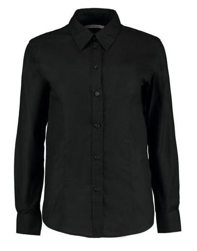 Kustom Kit KK361 Ladies LS Workwear Shirt - Black