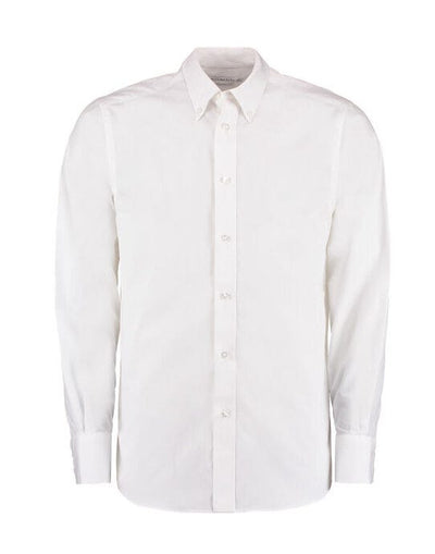 Kustom Kit KK386 Mens LS Tailored City Shirt - White