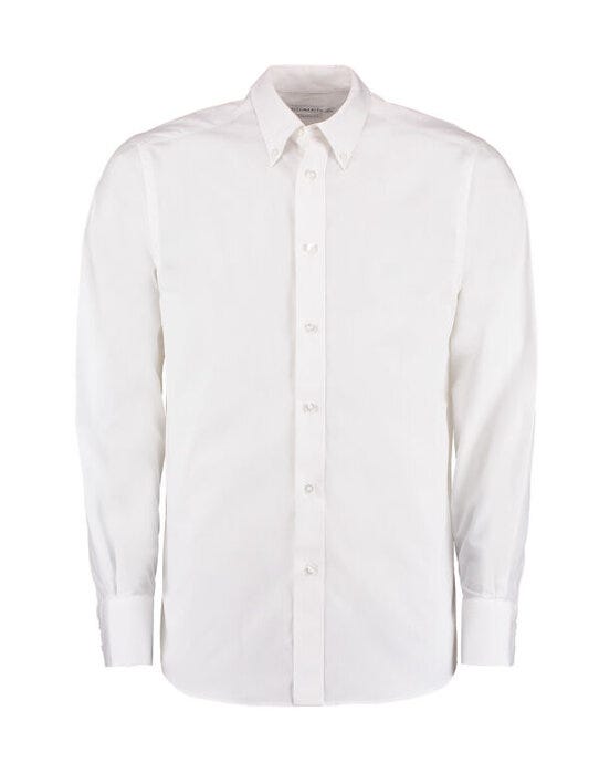 Kustom Kit KK386 Mens LS Tailored City Shirt - White
