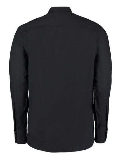 Kustom Kit KK386 Mens LS Tailored City Shirt - Black