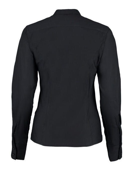 Kustom Kit KK388 Ladies LS Tailored City Shirt - Black
