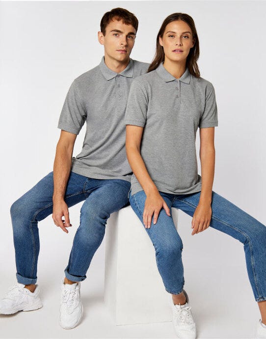 Kustom Kit KK403 Mens Klassic Superwash Polo - Heather Grey