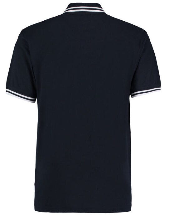 Kustom Kit KK409 Mens Tipped Collar Polo - Navy/White