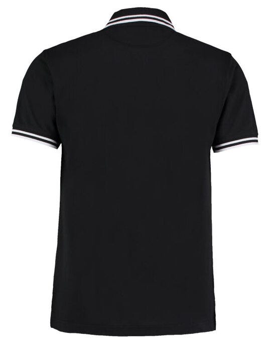 Kustom Kit KK409 Mens Tipped Collar Polo - Black/White