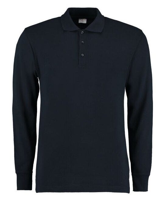 Kustom Kit KK430 Mens Pique L/S Polo Shirt - Navy