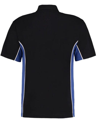 Kustom Kit KK475 Mens Classic Track Polo - Black/Royal/White