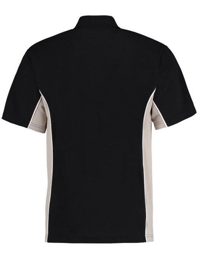 Kustom Kit KK475 Mens Classic Track Polo - Black/Grey/White