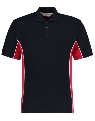 Kustom Kit KK475 Mens Classic Track Polo - Navy/Red/White