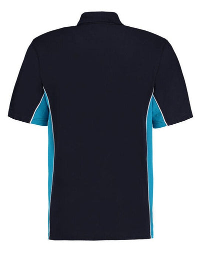 Kustom Kit KK475 Mens Classic Track Polo - Navy/ Turqoise