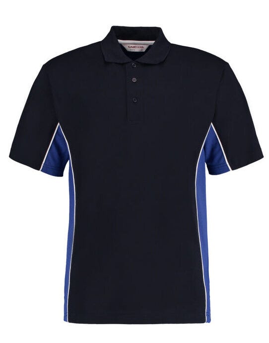 Kustom Kit KK475 Mens Classic Track Polo - Navy/Royal/White