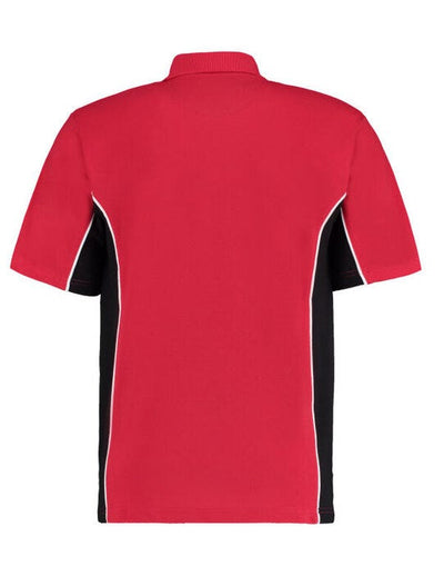 Kustom Kit KK475 Mens Classic Track Polo - Red/Black/White