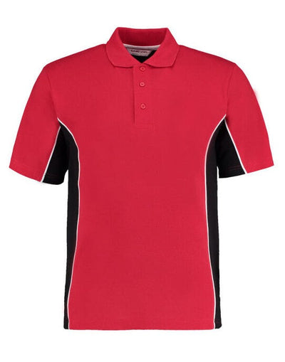 Kustom Kit KK475 Mens Classic Track Polo - Red/Black/White