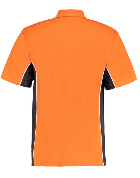 Kustom Kit KK475 Mens Classic Track Polo - Orange/Graphite/White